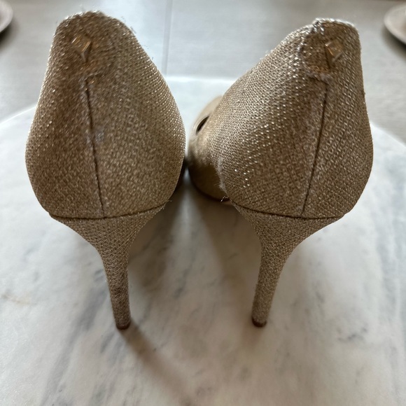 Sam Edelman Hazel Orella Metallic Gold Pointy Toe Pumps Heels - Picture 5 of 8